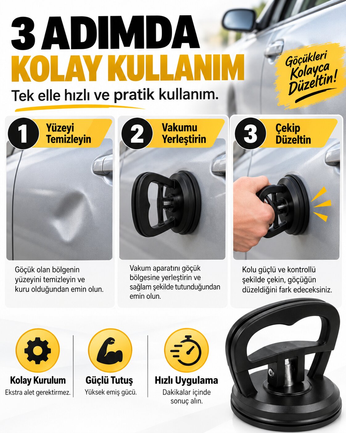 3 adımda kolay kullanım